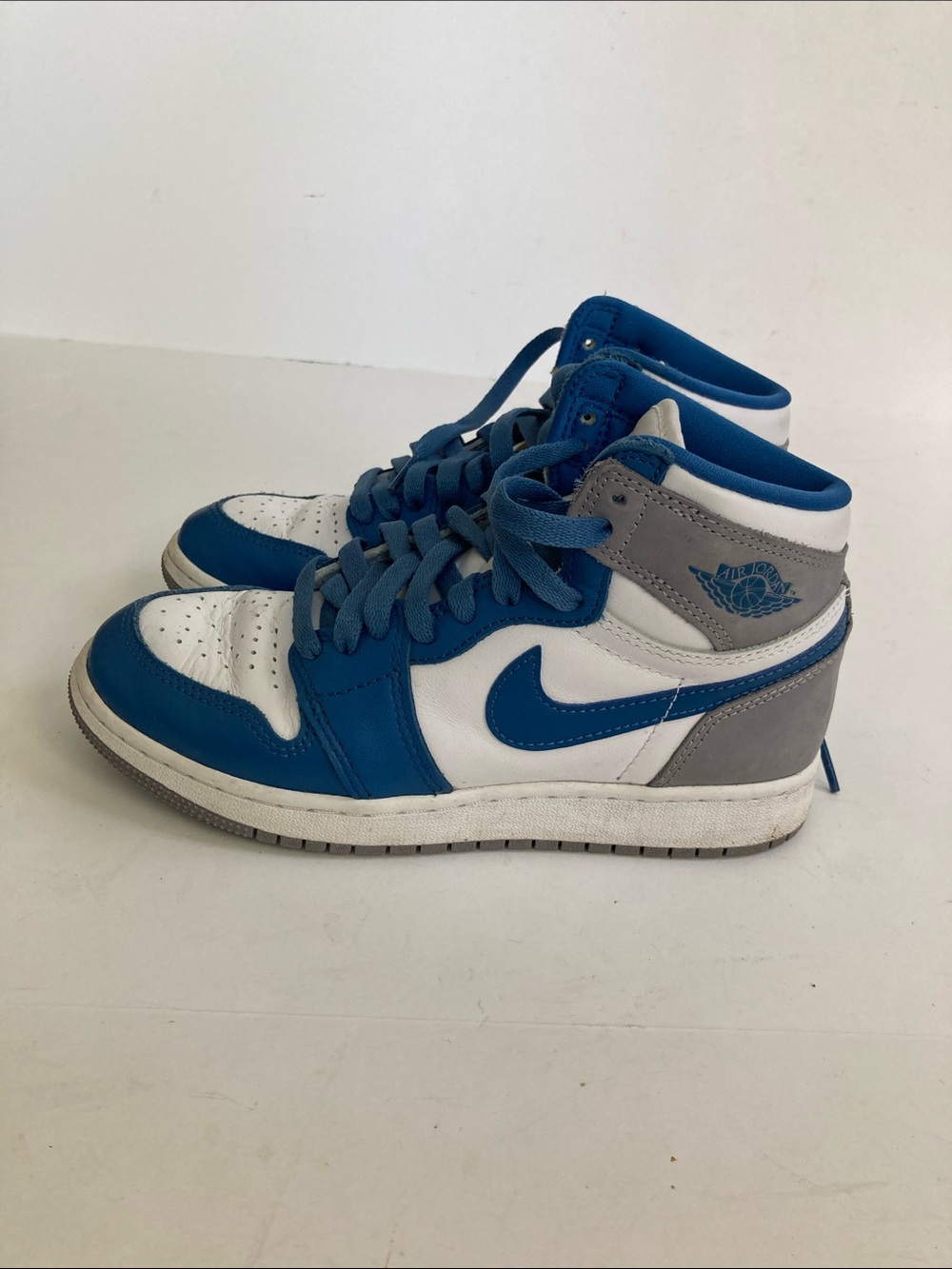 Nike Air Jordan 1 Retro High OG - LSail Blue White 4.5 Youth Tennis Shoes Sneake